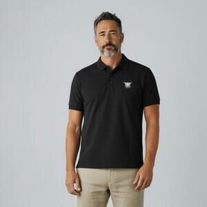 Men’s Performance Albatross Polo Golf Shirt Black Medium